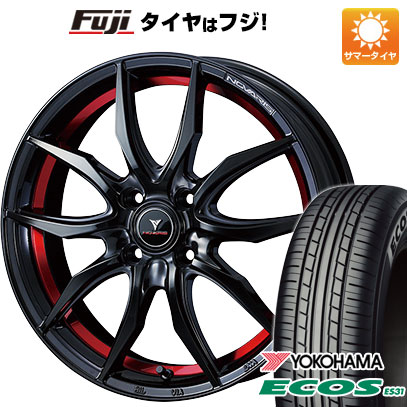 日本製【新品 軽自動車】N-BOX タント スペーシア 夏タイヤ ホイール4本セット 165/55R15 ヨコハマ エコス ES31 WEDS ウェッズ ノヴァリス ローグ VF 4.5J 15インチ(送料無料)