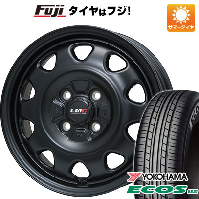 日本製【新品 軽自動車】N-BOX タント スペーシア 夏タイヤ ホイール4本セット 165/55R15 ヨコハマ エコス ES31 レアマイスター LMG OFF-STYLE(マットブラック) 4.5J 15インチ(送料無料)|フジコーポレーション
