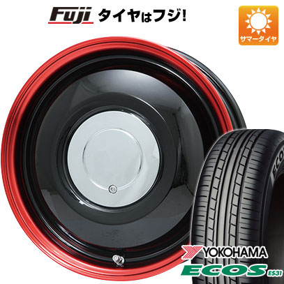 日本製【新品 軽自動車】 夏タイヤ ホイール4本セット 165/55R14 ヨコハマ エコス ES31 WORK ワーク レッドスレッド フジオリジナルカラー 4.5J 14インチ(送料無料)