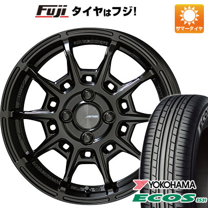 日本製【新品 軽自動車】N-BOX タント スペーシア 夏タイヤ ホイール4本セット 165/55R15 ヨコハマ エコス ES31 共豊 ガレルナ レフィーノ 4.5J 15インチ(送料無料)