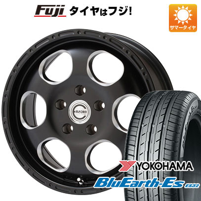 【新品国産車用5穴114.3】 夏タイヤ ホイール4本セット 215/65R16 ヨコハマ ブルーアース ES32 エルフォード ブラッドストック 1P 7J 16インチ(送料無料)｜フジコーポレーション