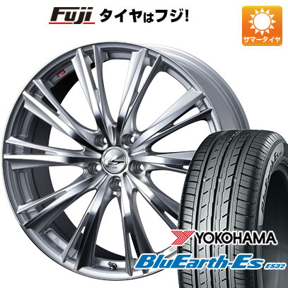 【新品国産車用5穴114.3】 夏タイヤ ホイール4本セット 225/55R18 ヨコハマ ブルーアース ES32 WEDS ウェッズ レオニス WX 7J 18インチ(送料無料)