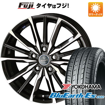 【新品国産車用5穴114.3】 夏タイヤ ホイール4本セット 215/45R18 ヨコハマ ブルーアース ES32 共豊 スマック ヴァルキリー 7J 18インチ(送料無料)