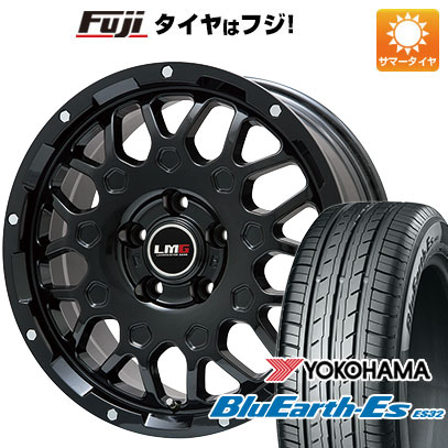 【新品国産車用5穴114.3】 夏タイヤ ホイール4本セット 215/45R18 ヨコハマ ブルーアース ES32 レアマイスター LMG MS-9W グロスブラック 7.5J 18インチ(送料無料)|フジコーポレーション