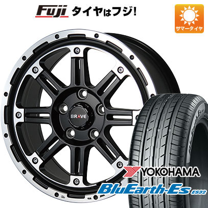 【新品国産車用5穴114.3】 夏タイヤ ホイール4本セット 215/65R16 ヨコハマ ブルーアース ES32 ブレスト バーンズテック ブレイブストリーム 7J 16インチ(送料無料) 76,120円
