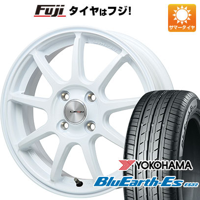【新品国産車用4穴100】 夏タイヤ ホイール4本セット 175/65R15 ヨコハマ ブルーアース ES32 レアマイスター LMスポーツ LM-QR ホワイト 6J 15インチ(送料無料)