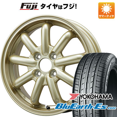 【新品 軽自動車】ハスラー 夏タイヤ ホイール4本セット 165/65R14 ヨコハマ ブルーアース ES32 ブランドルライン ストレンジャーKST-9改 ゴールド 4.5J 14インチ(送料無料)｜フジコーポレーション