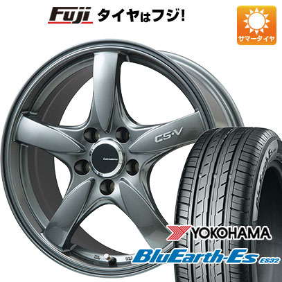 【新品国産車用5穴100】 夏タイヤ ホイール4本セット 225/60R17 ヨコハマ ブルーアース ES32 レアマイスター CS-V(ガンメタ) 7.5J 17インチ(送料無料)