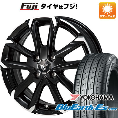 【新品国産車用4穴100】 夏タイヤ ホイール4本セット 185/65R15 ヨコハマ ブルーアース ES32 モンツァ JPスタイル MJ-V 5.5J 15インチ(送料無料)|フジコーポレーション