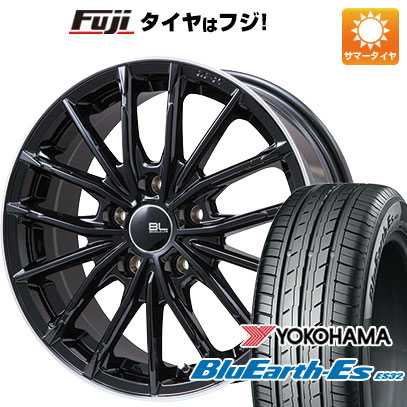 【新品国産車用5穴100】 夏タイヤ ホイール4本セット 225/60R17 ヨコハマ ブルーアース ES32 ブランドルライン DF-10M グロスブラック/リムポリッシュ 7J 17インチ(送料無料)｜フジコーポレーション 130,900円