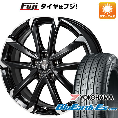 【新品国産車用5穴114.3】 夏タイヤ ホイール4本セット 225/45R18 ヨコハマ ブルーアース ES32 モンツァ JPスタイル MJ-V 7.5J 18インチ(送料無料)|フジコーポレーション