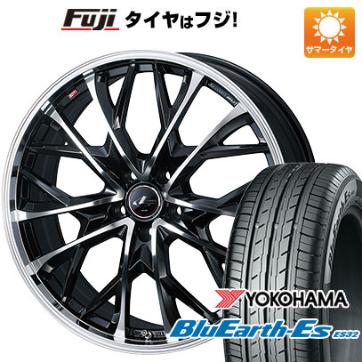 【新品国産車用5穴114.3】 夏タイヤ ホイール4本セット 215/55R17 ヨコハマ ブルーアース ES32 WEDS ウェッズ レオニス MV 7J 17インチ(送料無料)|フジコーポレーション
