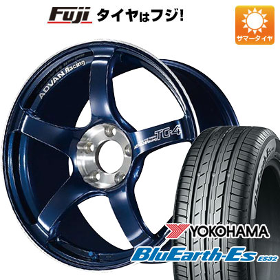 【新品国産車用5穴114.3】 夏タイヤ ホイール4本セット 225/45R18 ヨコハマ ブルーアース ES32 ヨコハマ アドバンレーシング TC-4 SE 8J 18インチ(送料無料)