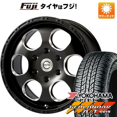 【新品国産車用6穴139.7】 夏タイヤ ホイール4本セット 285/70R17 ヨコハマ ジオランダー A/T G015 OWL/RBL エルフォード ブラッドストック 1P 8J 17インチ(送料無料)｜フジコーポレーション