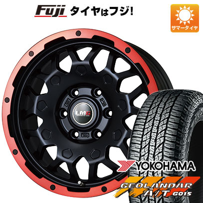 【新品国産車用6穴139.7】 夏タイヤ ホイール4本セット 285/70R17 ヨコハマ ジオランダー A/T G015 OWL/RBL レアマイスター LMG MS-9W マットブラックレッドリム 7.5J 17インチ(送料無料)｜フジコーポレーション