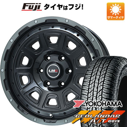 【新品国産車用6穴139.7】 夏タイヤ ホイール4本セット 285/70R17 ヨコハマ ジオランダー A/T G015 OWL/RBL レアマイスター LMG DS-10 ブラック/ブラッククリアリム 7.5J 17インチ(送料無料)