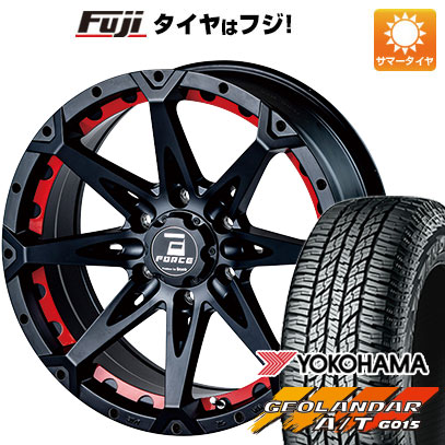 【新品国産車用5穴114.3】 夏タイヤ ホイール4本セット 225/65R17 ヨコハマ ジオランダー A/T G015 OWL/RBL フォース デナリ 7.5J 17インチ(送料無料)