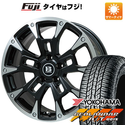 【新品国産車用5穴114.3】 夏タイヤ ホイール4本セット 225/65R17 ヨコハマ ジオランダー A/T G015 OWL/RBL ビッグウエイ B-LUGNAS BRD(ブラックポリッシュ/ブラッククリア) 17インチ(送料無料)