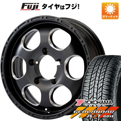 【新品】ジムニー 夏タイヤ ホイール4本セット 185/85R16 ヨコハマ ジオランダー A/T G015 WL/RBL エルフォード ブラッドストック 1P 5.5J 16インチ(送料無料)｜フジコーポレーション