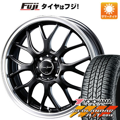 【新品 軽自動車】N-BOX タント スペーシア 夏タイヤ ホイール4本セット 165/55R15 ヨコハマ ジオランダー A/T G015 RBL ブレスト ユーロスポーツ タイプ805 セミグロスブラック 5J 15インチ(送料無料)