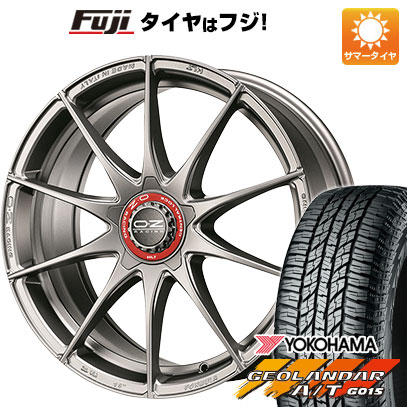 【新品国産車用5穴100】 夏タイヤ ホイール4本セット 225/60R17 ヨコハマ ジオランダー A/T G015 OWL/RBL OZ フォーミュラHLT 7.5J 17インチ(送料無料)