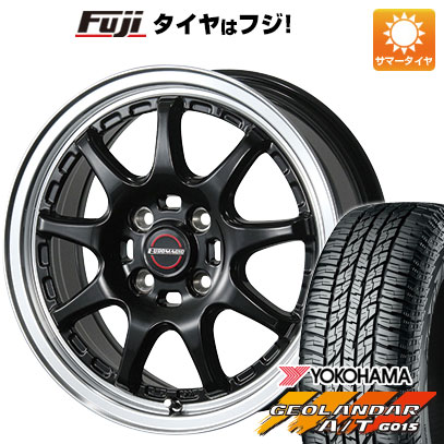 【新品 軽自動車】N-BOX タント スペーシア 夏タイヤ ホイール4本セット 165/55R15 ヨコハマ ジオランダー A/T G015 RBL ブレスト ユーロマジック タイプSC-9 5J 15インチ(送料無料)