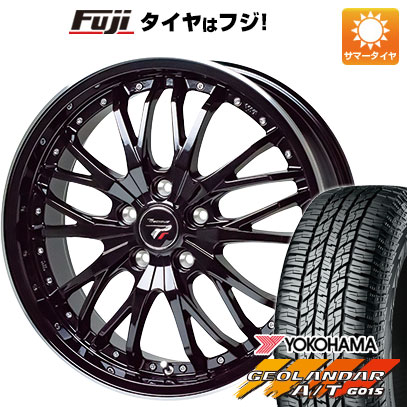 【新品国産車用5穴100】 夏タイヤ ホイール4本セット 225/60R17 ヨコハマ ジオランダー A/T G015 OWL/RBL ホットスタッフ プレシャス HM-3 7J 17インチ(送料無料)