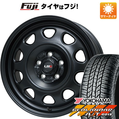 【新品国産車用5穴114.3】 夏タイヤ ホイール4本セット 225/60R17 ヨコハマ ジオランダー A/T G015 OWL/RBL レアマイスター LMG OFF-STYLE(マットブラック) 7J 17インチ(送料無料)