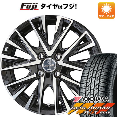 【新品 軽自動車】N-BOX タント スペーシア 夏タイヤ ホイール4本セット 165/55R15 ヨコハマ ジオランダー A/T G015 RBL 共豊 スマック レジーナ 4.5J 15インチ(送料無料)