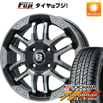 【新品 軽自動車】N-BOX タント スペーシア 夏タイヤ ホイール4本セット 165/55R15 ヨコハマ ジオランダー A/T G015 RBL ビッグウエイ B-LUGNAS FRD(ブラックポリッシュ/ブラッククリア) 4.5J 15インチ(送料無料)|フジコーポレーション