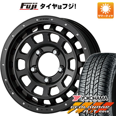 【新品】ジムニー 夏タイヤ ホイール4本セット 185/85R16 ヨコハマ ジオランダー A/T G015 WL/RBL WORK ワーク クラッグ ティーグラビック SHADOW EDITION 限定 5.5J 16インチ(送料無料)