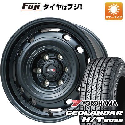 【新品】ハイエース200系 夏タイヤ ホイール4本セット 195/80R15 107/105L ヨコハマ ジオランダー H/T G056 RBL レアマイスター LMG OFF-STYLE 2 (マットブラック) 6J 15インチ(送料無料)