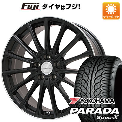 【新品国産車用5穴114.3】 夏タイヤ ホイール4本セット 235/55R20 ヨコハマ PARADA Spec-X レアマイスター LM-S FS15 (グロスブラック/リムポリッシュ) 8.5J 20インチ(送料無料)