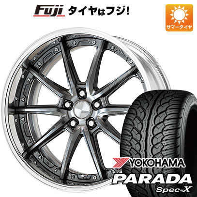 【新品国産車用5穴114.3】 夏タイヤ ホイール4本セット 235/55R20 ヨコハマ PARADA Spec-X WORK ワーク ランベック LS10 8.5J 20インチ(送料無料)