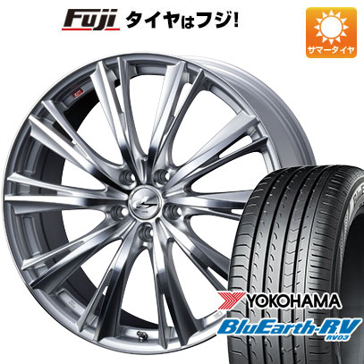 【パンク保証付き】【新品国産車用5穴114.3】 夏タイヤ ホイール4本セット 225/60R18 ヨコハマ ブルーアース RV-03 WEDS ウェッズ レオニス WX 7J 18インチ(送料無料)