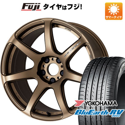 【パンク保証付き】【新品国産車用5穴114.3】 夏タイヤ ホイール4本セット 225/60R18 ヨコハマ ブルーアース RV-03 WORK ワーク エモーション T7R 7.5J 18インチ(送料無料) 107,650円