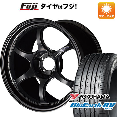 【パンク保証付き】【新品国産車用5穴114.3】 夏タイヤ ホイール4本セット 225/50R18 ヨコハマ ブルーアース RV-03 ヨコハマ アドバンレーシング RG-D2 8J 18インチ(送料無料)