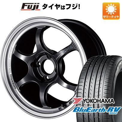 【パンク保証付き】【新品国産車用4穴100】 夏タイヤ ホイール4本セット 185/65R15 ヨコハマ ブルーアース RV-03 ヨコハマ アドバンレーシング RG-D2 6J 15インチ(送料無料)|フジコーポレーション