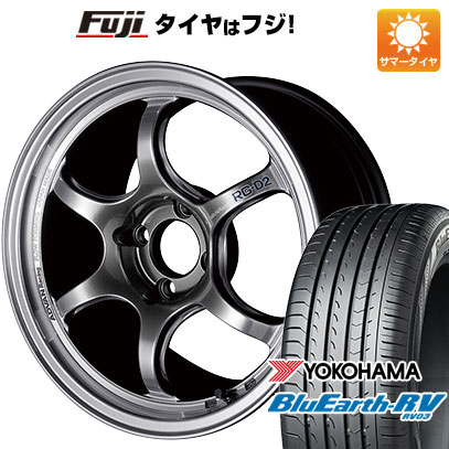 【パンク保証付き】【新品国産車用4穴100】 夏タイヤ ホイール4本セット 185/65R15 ヨコハマ ブルーアース RV-03 ヨコハマ アドバンレーシング RG-D2 6J 15インチ(送料無料)｜フジコーポレーション