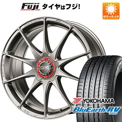 【パンク保証付き】【新品国産車用5穴114.3】 夏タイヤ ホイール4本セット 225/55R18 ヨコハマ ブルーアース RV-03 OZ フォーミュラHLT 8J 18インチ(送料無料)|フジコーポレーション
