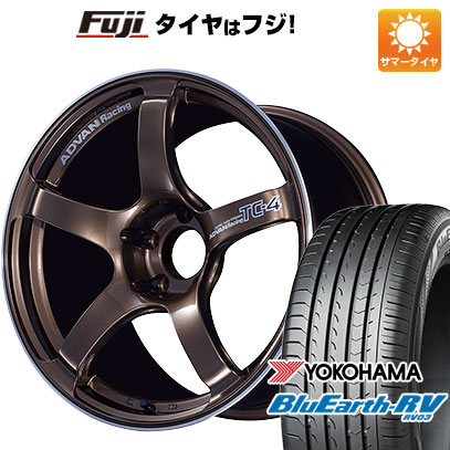 【パンク保証付き】【新品国産車用4穴100】 夏タイヤ ホイール4本セット 185/65R15 ヨコハマ ブルーアース RV-03 ヨコハマ アドバンレーシング TC-4 6J 15インチ(送料無料)｜フジコーポレーション 94,710円