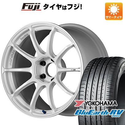 【パンク保証付き】【新品国産車用5穴114.3】 夏タイヤ ホイール4本セット 215/45R18 ヨコハマ ブルーアース RV-03 ヨコハマ アドバンレーシング RSIII 7.5J 18インチ(送料無料)