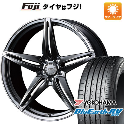 【パンク保証付き】【新品国産車用5穴114.3】 夏タイヤ ホイール4本セット 225/45R19 ヨコハマ ブルーアース RV-03 WEDS ウェッズ F-ZERO FZ-3 8J 19インチ(送料無料)