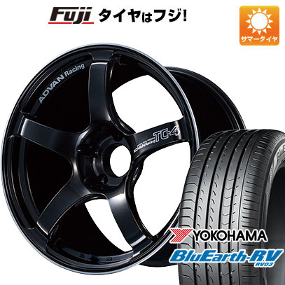 【パンク保証付き】【新品国産車用4穴100】 夏タイヤ ホイール4本セット 185/65R15 ヨコハマ ブルーアース RV-03 ヨコハマ アドバンレーシング TC-4 6J 15インチ(送料無料)｜フジコーポレーション