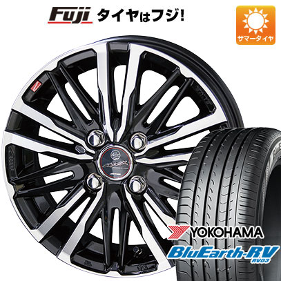 【パンク保証付き】【新品国産車用4穴100】 夏タイヤ ホイール4本セット 185/60R15 ヨコハマ ブルーアース RV-03 共豊 スマック クレスト 5.5J 15インチ(送料無料)|フジコーポレーション