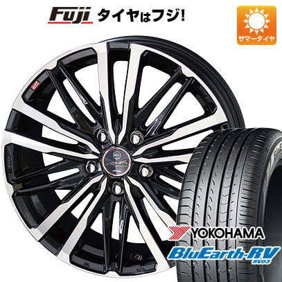 【パンク保証付き】【新品】フリード 5穴/114 夏タイヤ ホイール4本セット 185/65R15 ヨコハマ ブルーアース RV-03 共豊 スマック クレスト 6J 15インチ(送料無料)|フジコーポレーション
