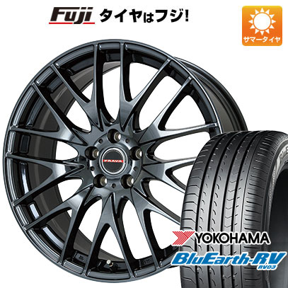 【パンク保証付き】【新品国産車用5穴114.3】 夏タイヤ ホイール4本セット 245/40R20 ヨコハマ ブルーアース RV-03 ビッグウエイ レイシーン プラバ9M(BMC) 8.5J 20インチ(送料無料)
