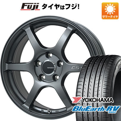 【パンク保証付き】【新品国産車用5穴100】 夏タイヤ ホイール4本セット 225/60R17 ヨコハマ ブルーアース RV-03 レアマイスター CS-V6(ガンメタ) 7J 17インチ(送料無料)|フジコーポレーション