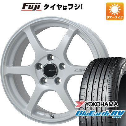 【パンク保証付き】【新品国産車用5穴100】 夏タイヤ ホイール4本セット 225/60R17 ヨコハマ ブルーアース RV-03 レアマイスター CS-V6(ホワイト) 7J 17インチ(送料無料)|フジコーポレーション