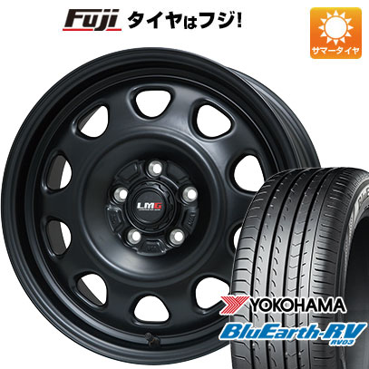 【パンク保証付き】【新品国産車用5穴114.3】 夏タイヤ ホイール4本セット 225/65R17 ヨコハマ ブルーアース RV-03 レアマイスター LMG OFF-STYLE(マットブラック) 7J 17インチ(送料無料)|フジコーポレーション